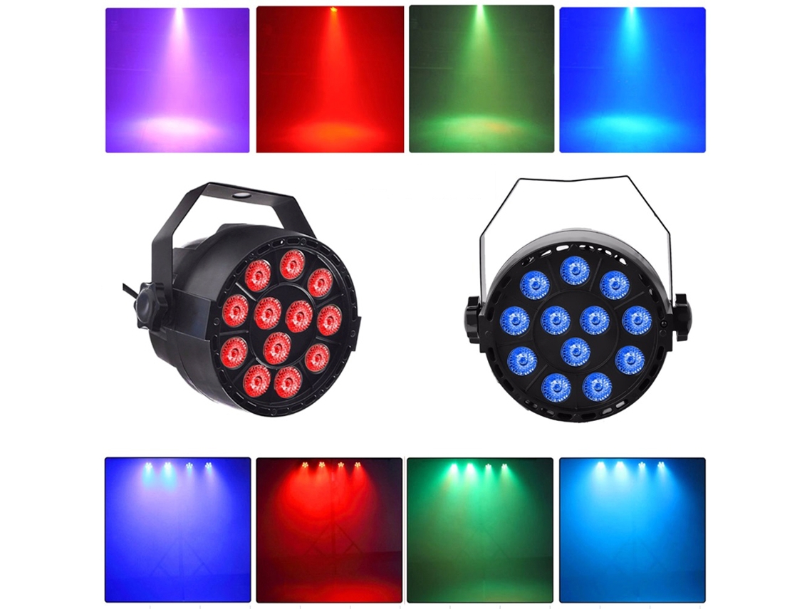 Luz par LED RGB 30W, 12*3, controle som, DMX512, para festas, DJ, bar, S/MARCA