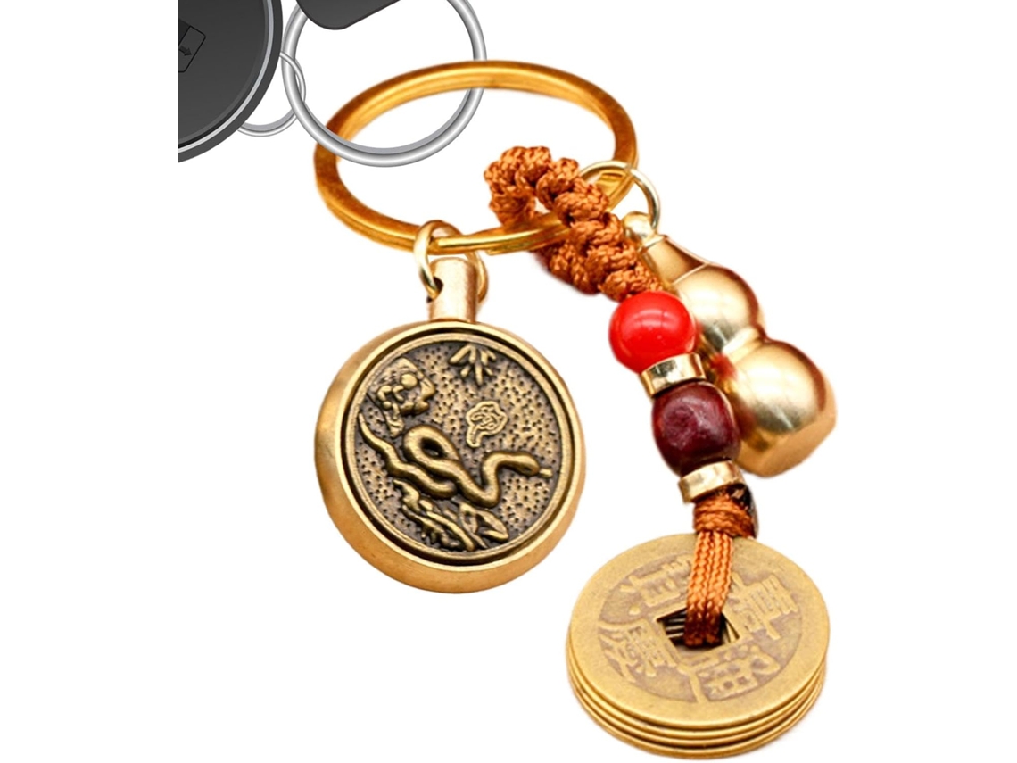 Corrente De Clés De Gourde Em Laiton, Charme Para Sac À Dos, Pendants Des Coriaux Carreaux,