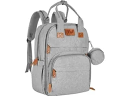 Mochila Com Muda-fraldas Cinza Clara Ms Ms