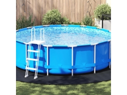 Vidaxl Lona Para Fundo De Piscina Ø 500 Cm (2 Mm) Redondo Preto