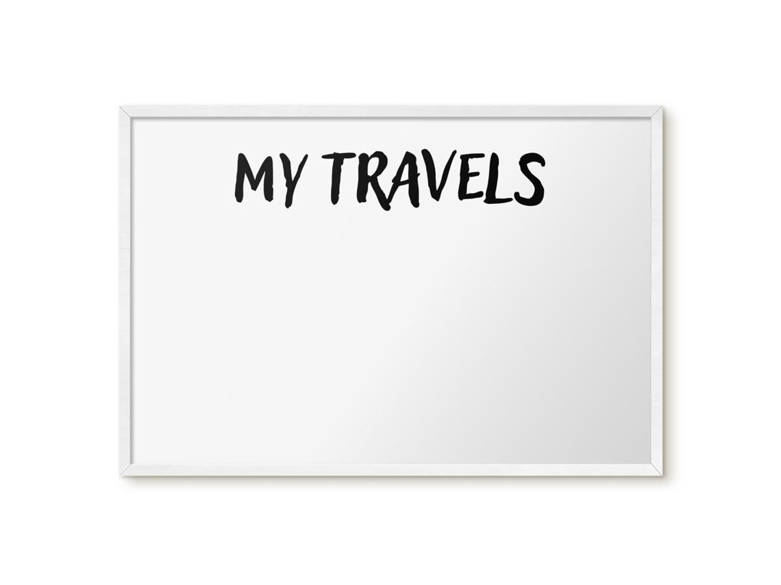 Magnetic Glass Board My Travels For The Hall Espelharte (60x40 Cm)