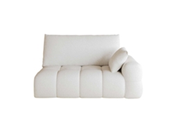 Sofá De 2 Lugares, 130 Cm - Design Moderno E Compacto, Estofado - Branco Creme