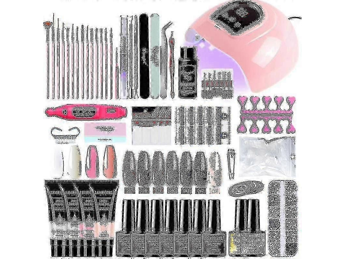 25 26 Nail Art Set With Lamp Dryer Rig Poly Gel Polish Soakoff Tool GOKOCO