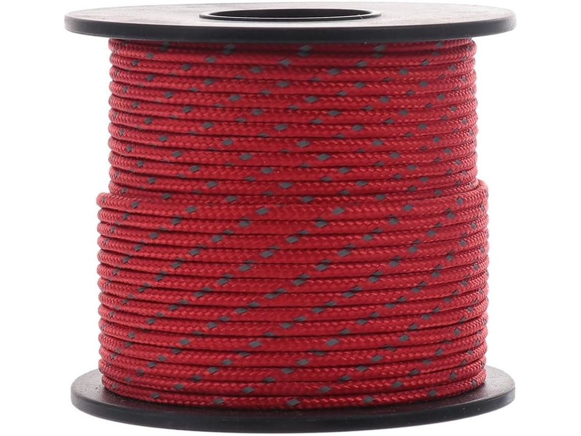 Corda Refletora Para Barraca, 31m, 2, 1mm, Vermelha