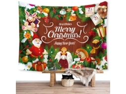 Manta decorativa de Natal com árvore de Natal Santa para sala, hall ou quarto LAXISCREED