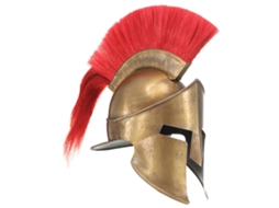 vidaXL Capacete de soldado grego réplica LARP aço bronze