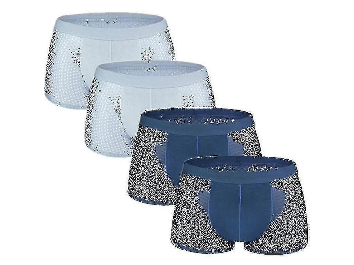 Boxers de Bamboo Ice Silk Mesh para Homem Material Bamboo/nylon/spandex Ocasiões Diárias/festas/casamentos Set 4c