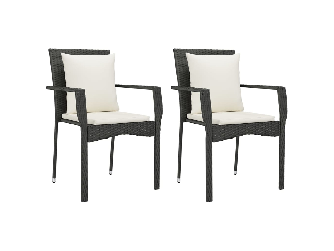 Garden Chair, Garden Chairs Vidaxl Preto Rattan / Vime (n/a)