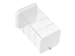 Caixa giratória GOKOCO, para joias, transparente, com múltiplas camadas, para colares, brincos