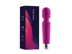 Massageador Poderoso Com 20 Modos De Vibração Portátil Sem Fio, Roxo