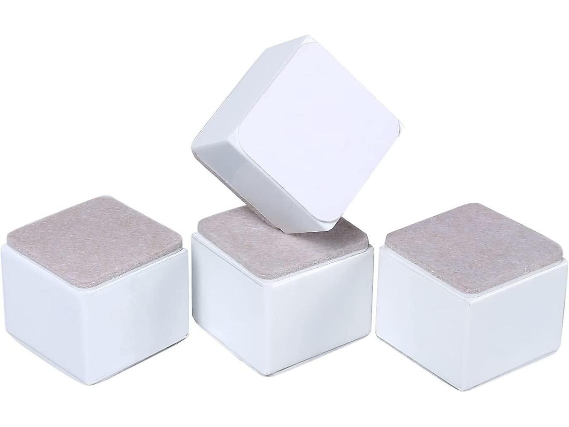 Lurelia Elevador Para Móveis, Conjunto De 4, Reforçado, Em Feltro, Em Tecido Tnt, Para Cama, Sofá E Mesa, 2 Polegadas, Preto/branco, Proteção Piso