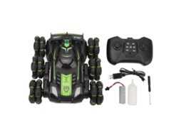 Mali carro de Acrobacias Rc 2.4ghz com Luz e Som Rotação 360 Graus Brinquedo para Crianças Verde