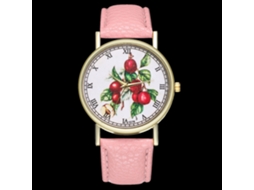 Reloj De Muñeca Analógico De Cuarzo Zhoulianfa Con Dial Redondo Rosa Para Mujer Y Hombre