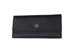 Bolsa De Viagem Carteira, Porta-cartões De Mulher Longo Preto (l Capacidade)