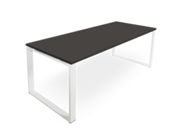 Mesa de quadro fechado. 150x60cm. Cinza. OFILIKE