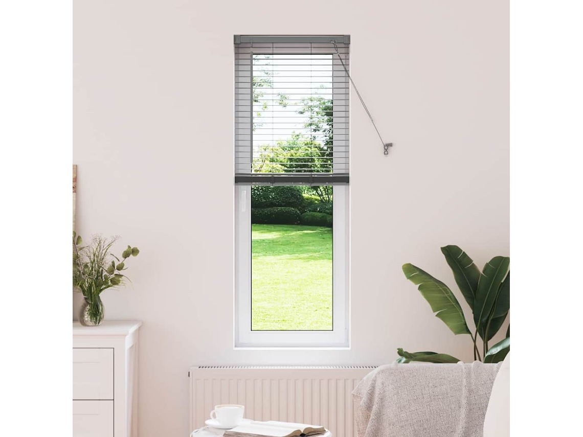 Vidaxl Persianas Venecianas Cinzento-escuro 130 X 40 Cm Alumínio