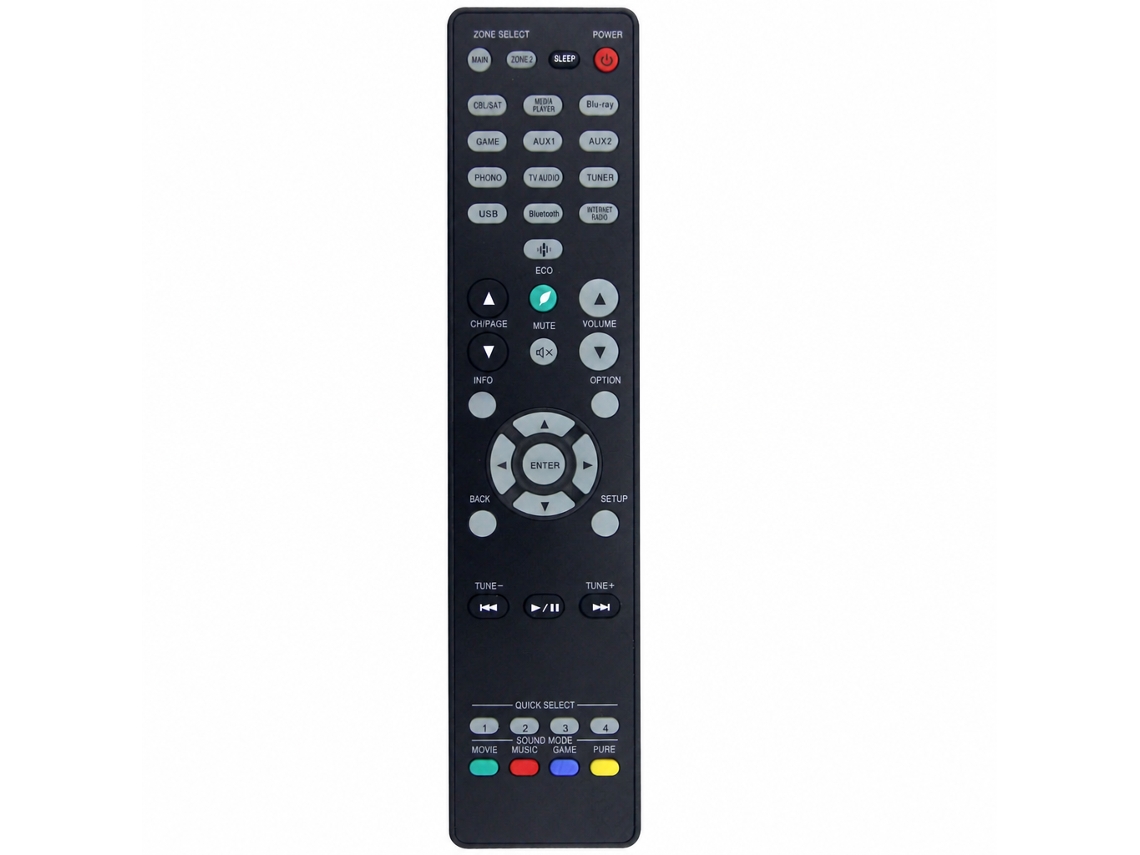 Comando À Distância Para Recetor Av Compatível Com Denon Rc-1244