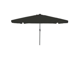 Conjunto 1 Guarda-sol De Jardim Vidaxl Preto Poliéster (395 X 395 X 245 Cm)