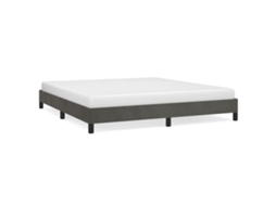 Estrutura de Cama Sem Colchão Veludo Cinzento Escuro MAISON EXCLUSIVE (160x200 cm)