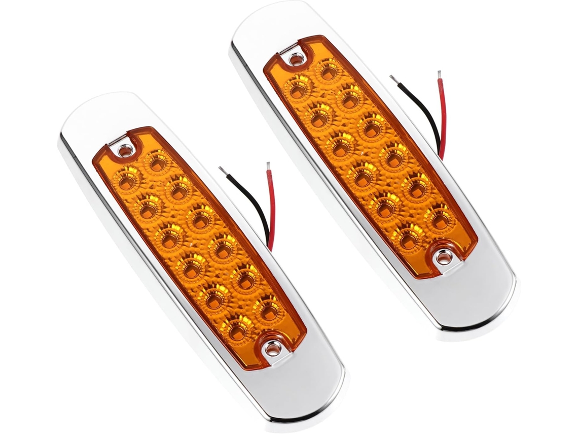 Luz De Sinalização Lateral Em Led Para Caminhão E Reboque, 12 Leds, Pc