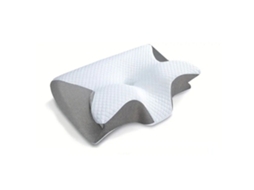 Lurelia Travesseiro Cervical, 1 Unidade, Espuma Viscoelástica, Ergonómico, Ortopédico, Capa Lavável, Para Dormir De Lado, Cinza Claro / Cinza