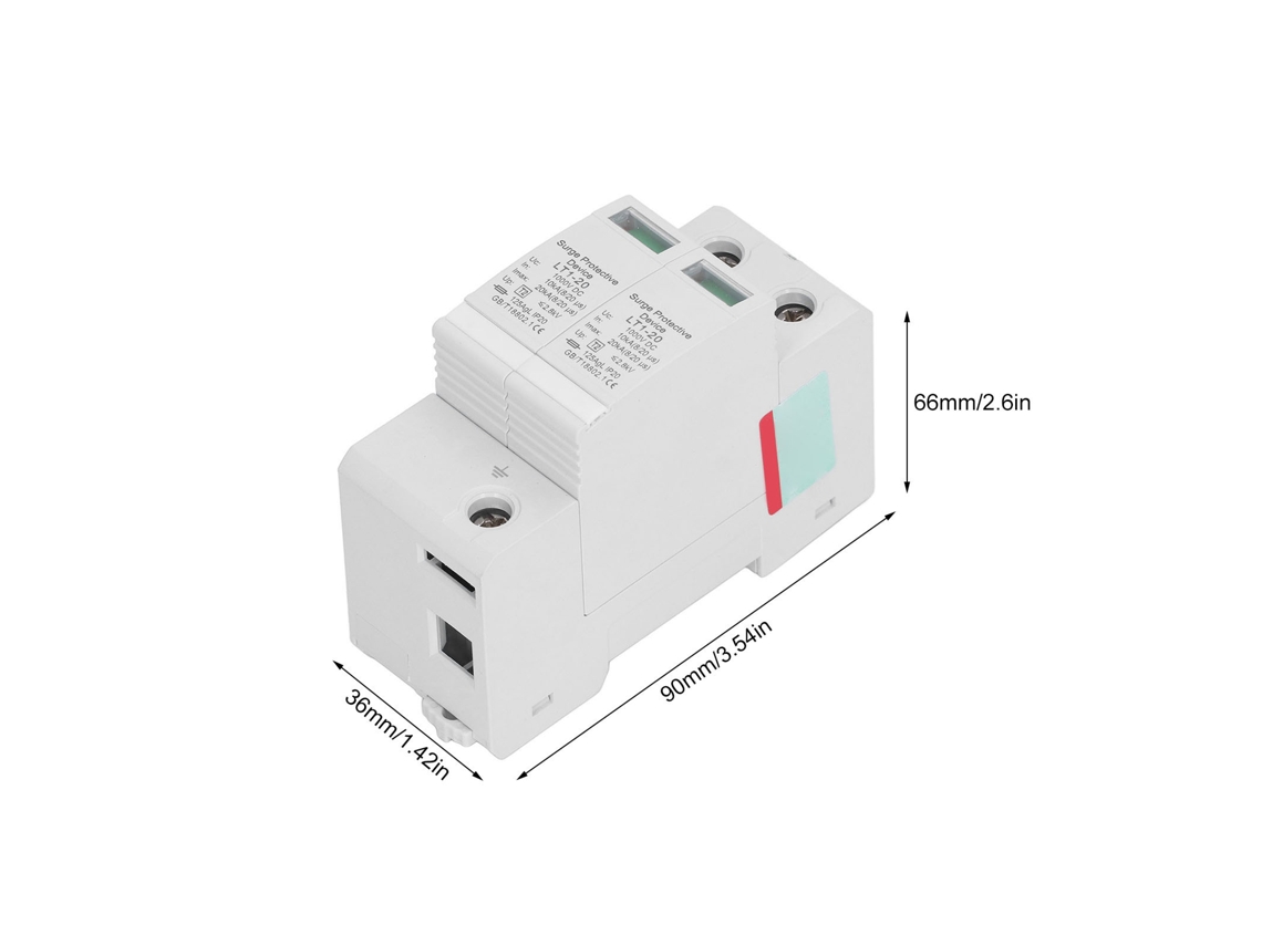 Laxiscreed Proteção Contra Sobretensão Dc 2p À Prova De Fogo, Ideal Para Aplicações Industriais Até 1000v