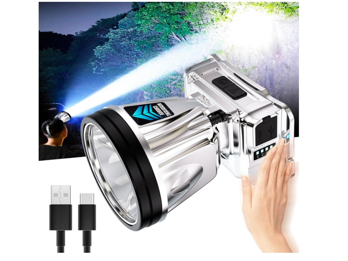 Farol BISBISOUS A106-2 Led de Alta Potência Por Indução Recarregável À Prova D'Água Branco VIGA EUROPE