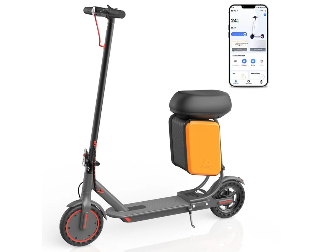 Trotinete Elétrica Tx01xb,com Assentos, Motor 350w, Autonomia 25 30km,8,5, Bagagem De 11 Litros, Dobrável Juicease