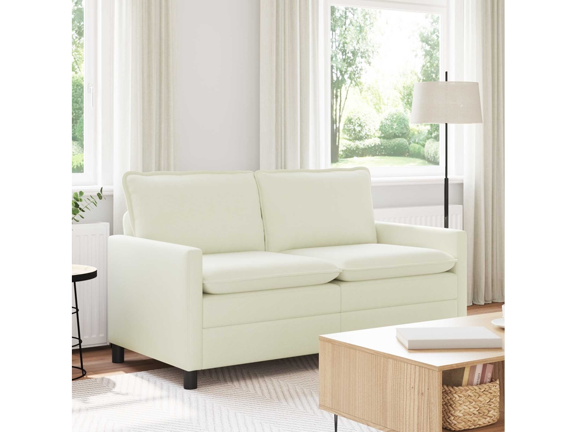 Vidaxl Sofá Creme 156 X 81 X 87,5 Cm Tecido