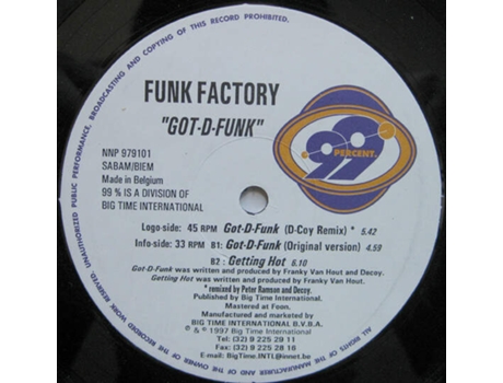 Vinil Got-d-funk, Funk Factory 99 Percent