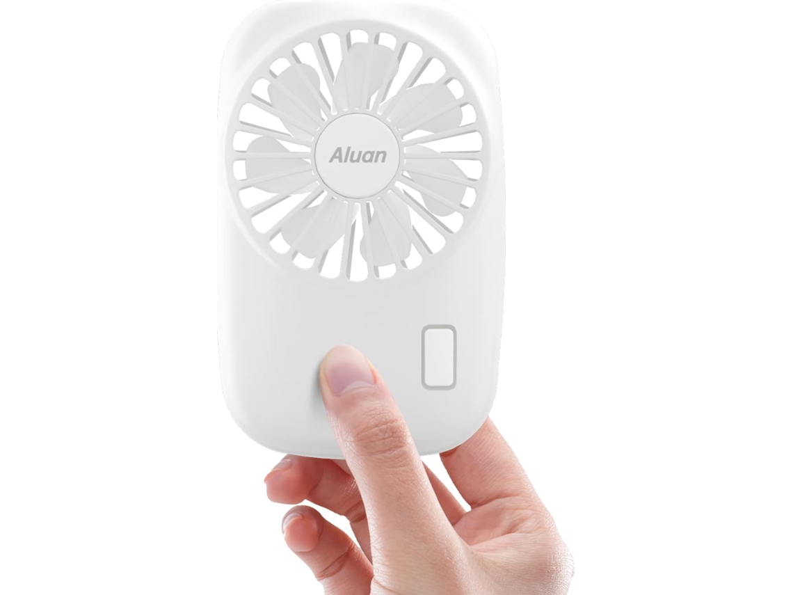 Mini Ventilador Portátil Lalamoli, Potente, Recarregável Por Usb, Adequado Para Adultos E Crianças, Escritório Em Casa, Viagens Ao Ar Livre Branco