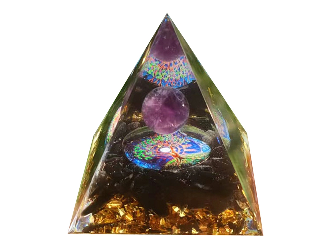 Pirâmide de Orgone para Energia Positiva Pyramide de Cura e Meditação Reiki para Alívio de Estresse JEIIBRZUI