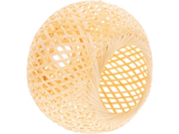 Bambu Trançado À Mão, Amarelo, Estilo Chinês Natural, Material Sintético, Protetor de Lâmpada SFUSHOS