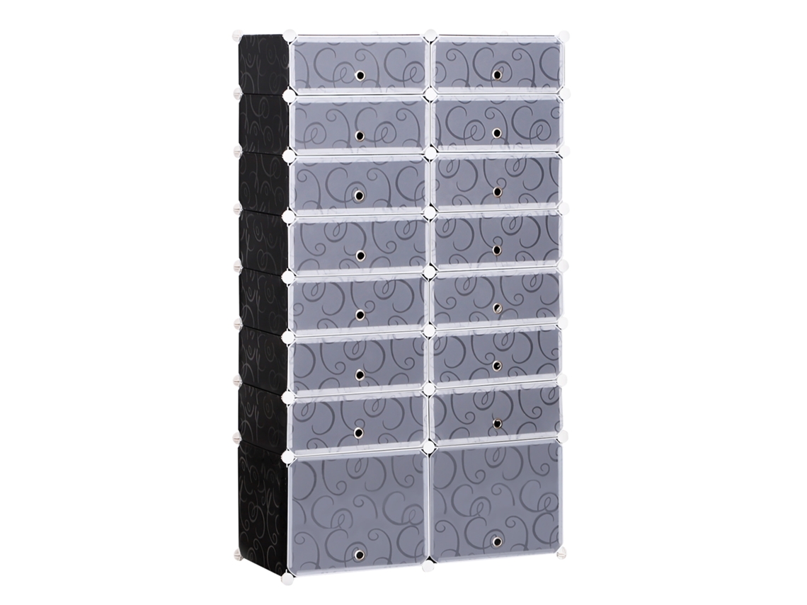 Soato Modular de Saúde (plástico, Branco e Preto, 95x37x160cm)