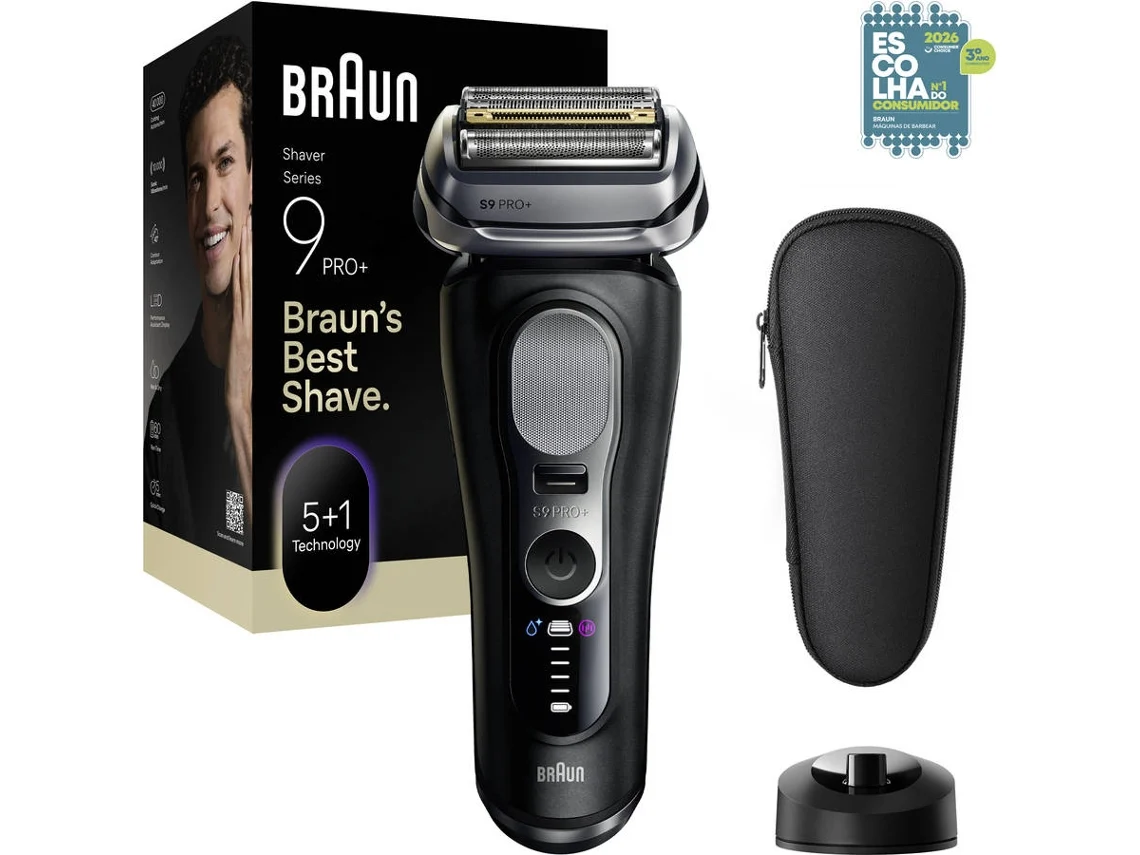 Máquina de Barbear BRAUN Series 9 PRO+ 9610S (Autonomia 60 min - Recarregável)