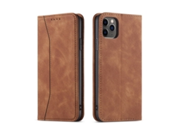 Capa Magnética Para Celular Com Fliphonemarrom - Iphone 14