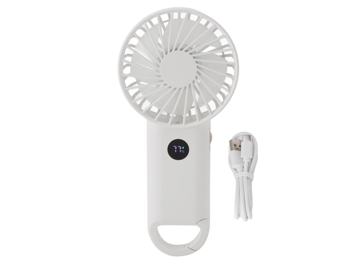 Ventilador Portátil Usb com 100 Níveis de Velocidade Branco