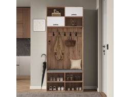 Conjunto de guarda roupa e banco, VELTRIX