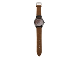 Relógio Analógico Masculino de Quartzo com Pulseira de Couro Pu Vintage Grande Face