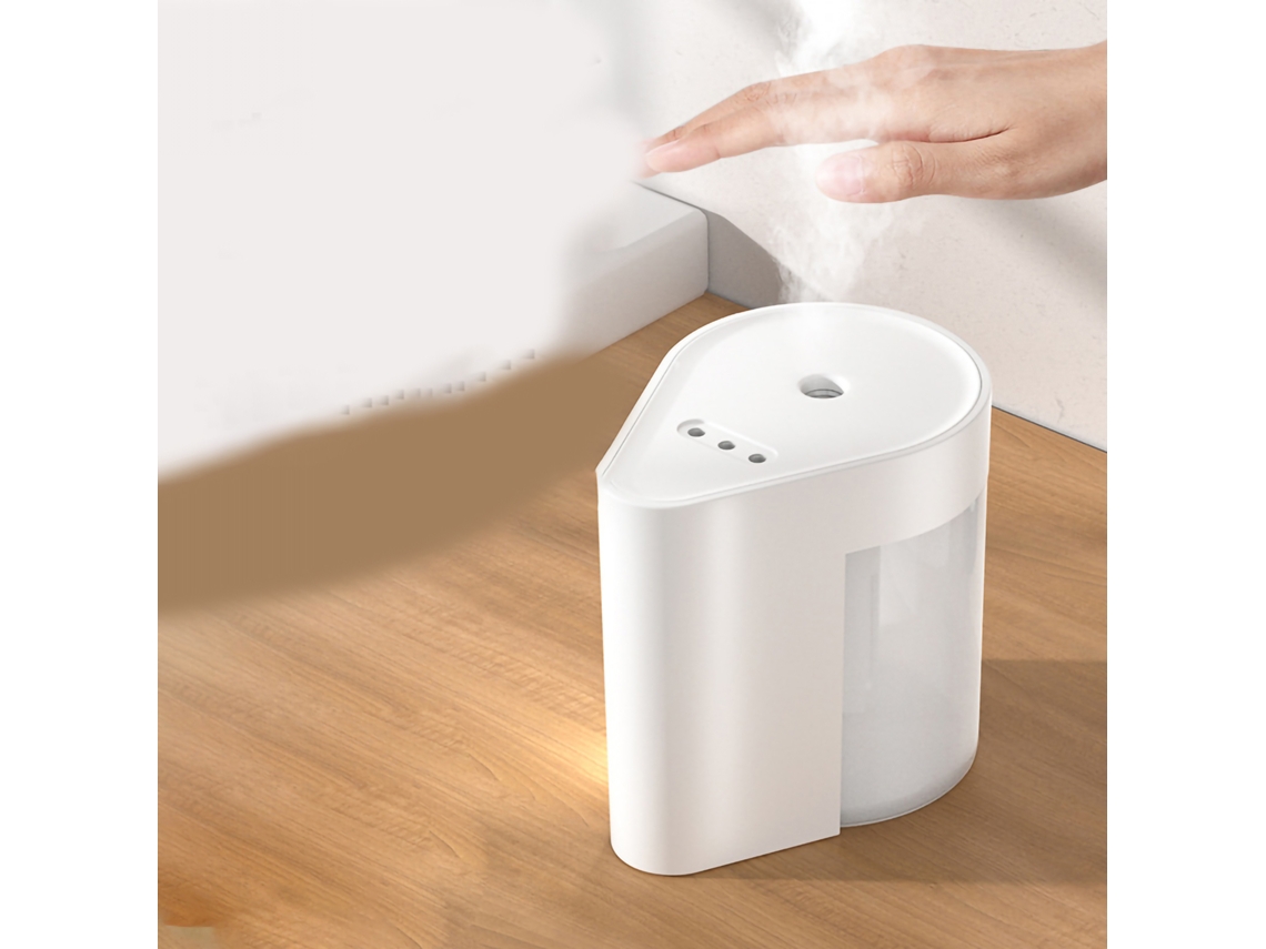 Dispensador automático de álcool branco com sensor de toque para casa