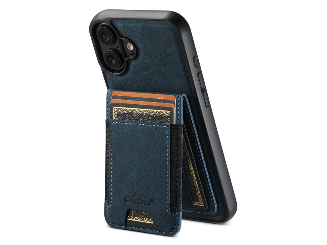 Capa Para Iphone 17 - Couro Com Textura De Lichia, Magsafe E Carteira Removível