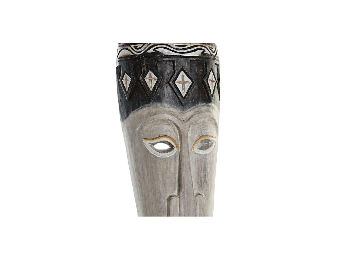 Figura Decorativa Dkd Home Decor Bambu Ferro Máscara 19 X 10 X 78 Cm