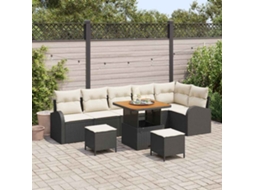 Vidaxl Conjunto De Sofá De Jardim 9 Unid. 8-número De Lugares
