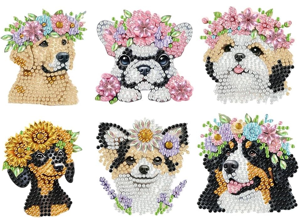 Conjunto De 6 Ímãs Geladeira Planos Com Design Diamante