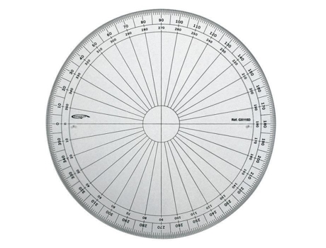 Transferidor - GRAPHOPLEX - Ø 15 cm - Transparente - Altuglas - Misto