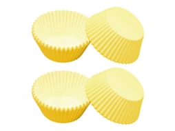 Formas De Muffin Tamanho Padrão, Feitas Papel Manteiga, Amarelo Puro