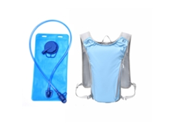 (mochila Azul Clara Com Reservatório De Hidratação) Mochila De Caminhada Respirável, Ideal Para Corridas De Trilha E Maratonas.