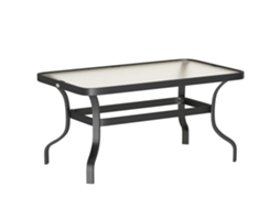 Mesa Lateral Vidro Preta 95x55cm, Ondulada.-gx