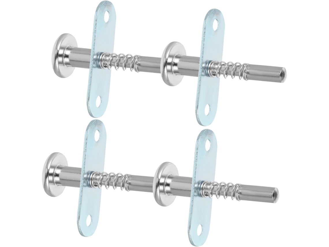 Conjunto De 4 Fechos Mola Com Êmbolo Para Móveis Cama, Cor Prata E Ferro