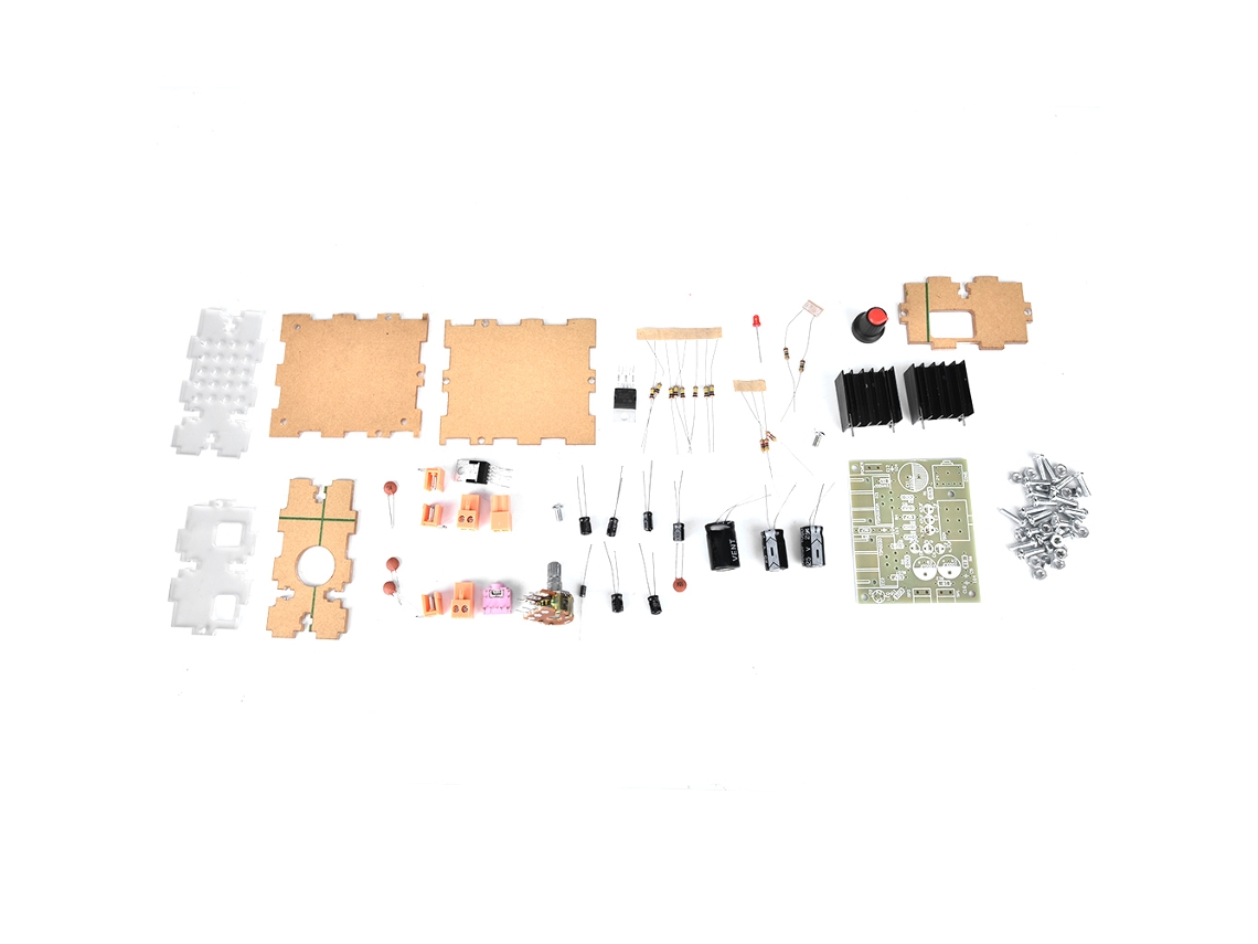 Kit Amplificador Estéreo TDA2030A 15W x 2 com Caixa e Fonte DC S/MARCA